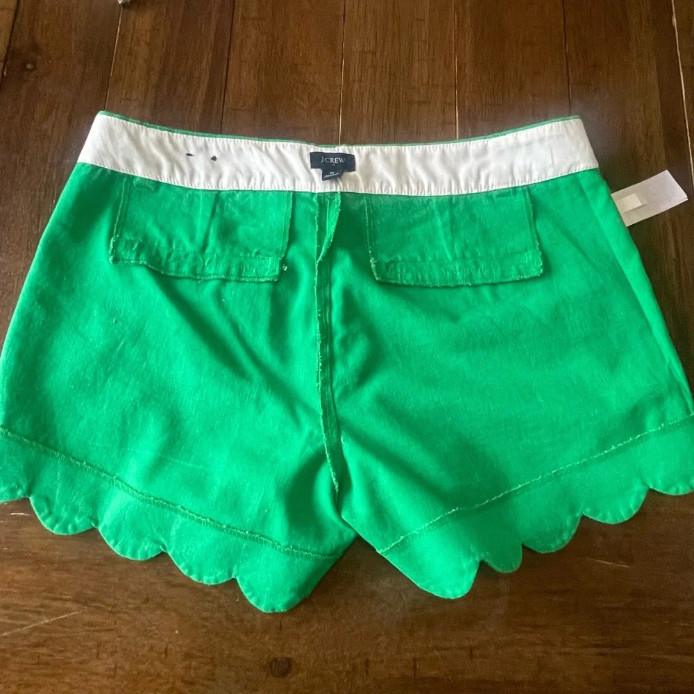 J. Crew Green High Waist Tailored Shorts - Picture 5 of 16